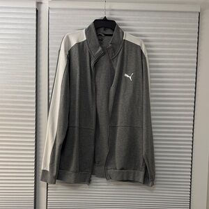 Puma Charcoal and Ivory Zip-Up Jacket